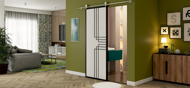 sliding bathroom door installation in Spring Valley Lake